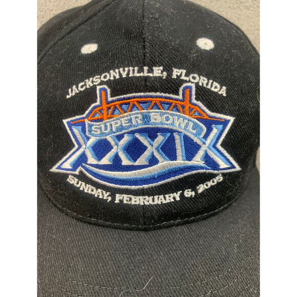 Vintage NFL Men Black Super Bowl XXXIX Patriots And Eagles Hat Super Bowl 2005 - Picture 6 of 7